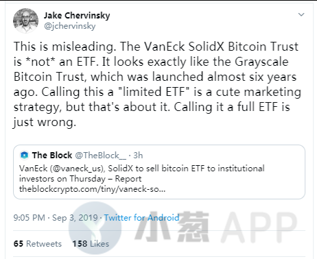 VanEck推出的不是比特币ETF，但这一点仍值得期待